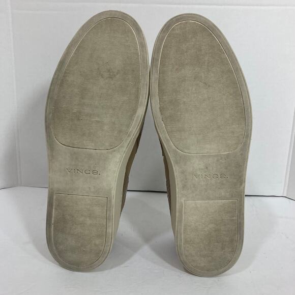 Vince Warren Slip-On sneakers ladies 8.5 Platform Snakeskin Embossed tan leather - Picture 10 of 11